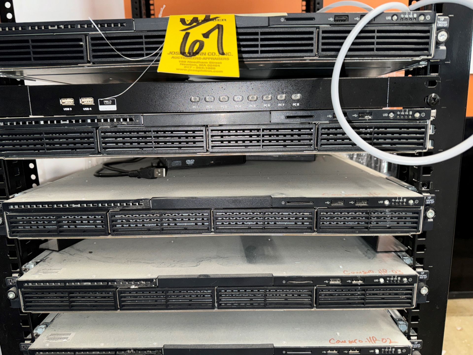 LOT (2) Asst. Port. Rack Mount Racks, (6) HP Proliant DL165 G7 Servers, | Rig Fee $75 - Bild 2 aus 7