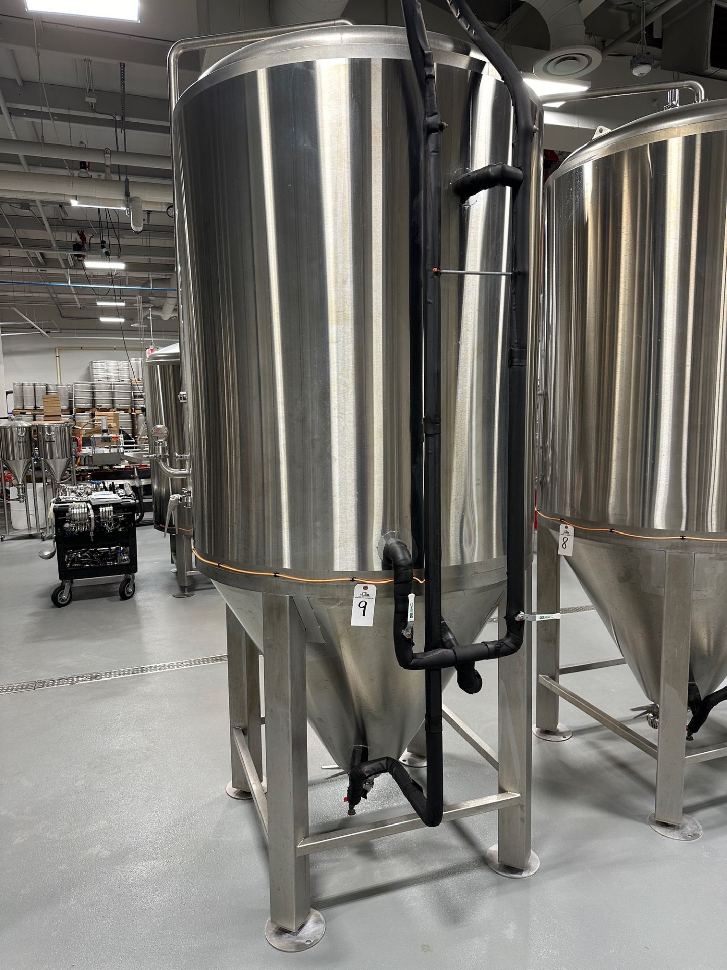 Portland Kettle Works 15 BBL Fermentation Tank - Cone Bottom, Glycol Jacketed, Mandoor, Zwickle - Image 2 of 2