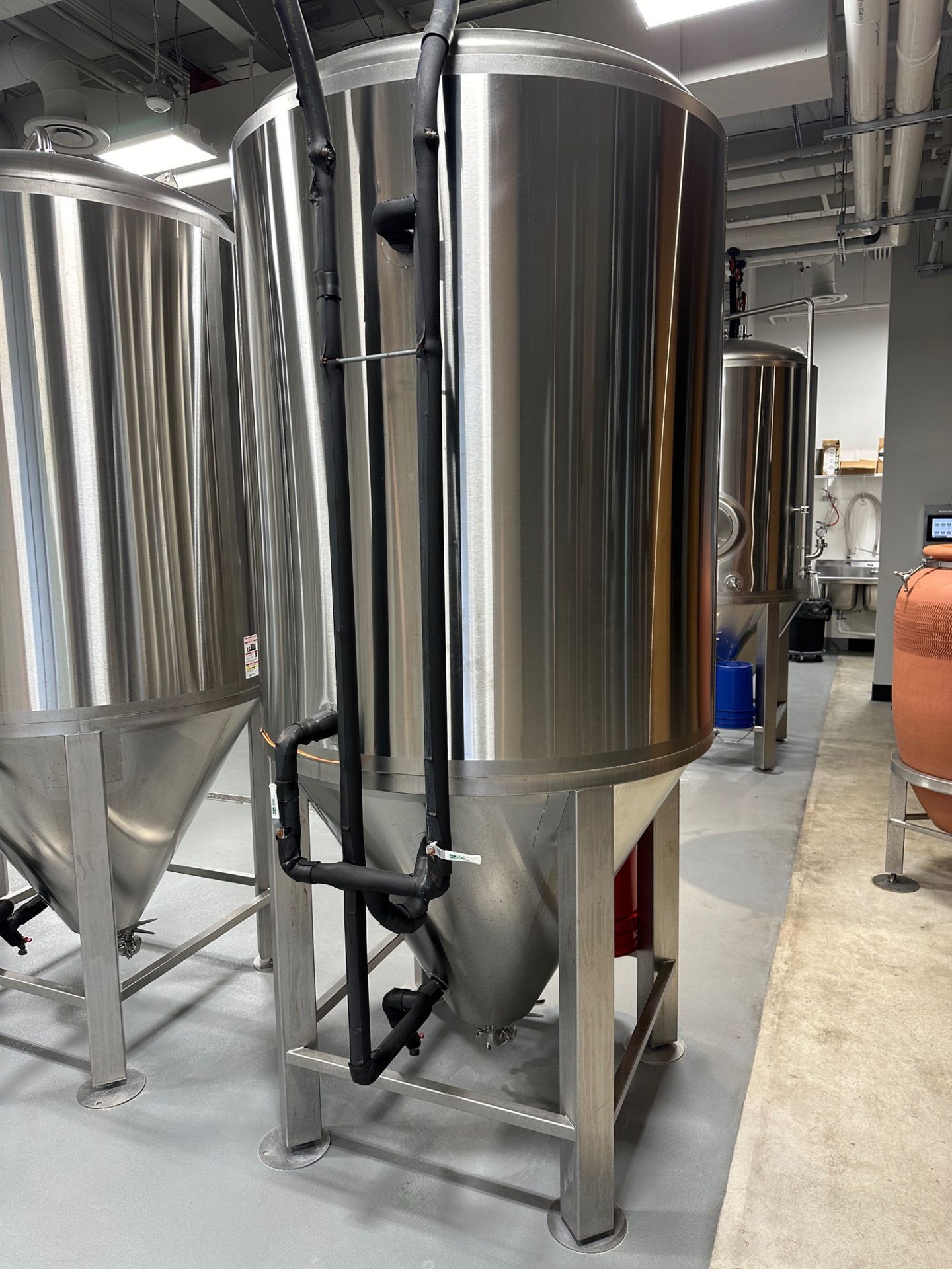 Portland Kettle Works 15 BBL Fermentation Tank - Cone Bottom, Glycol Jacketed, Mandoor, Zwickle - Image 2 of 3