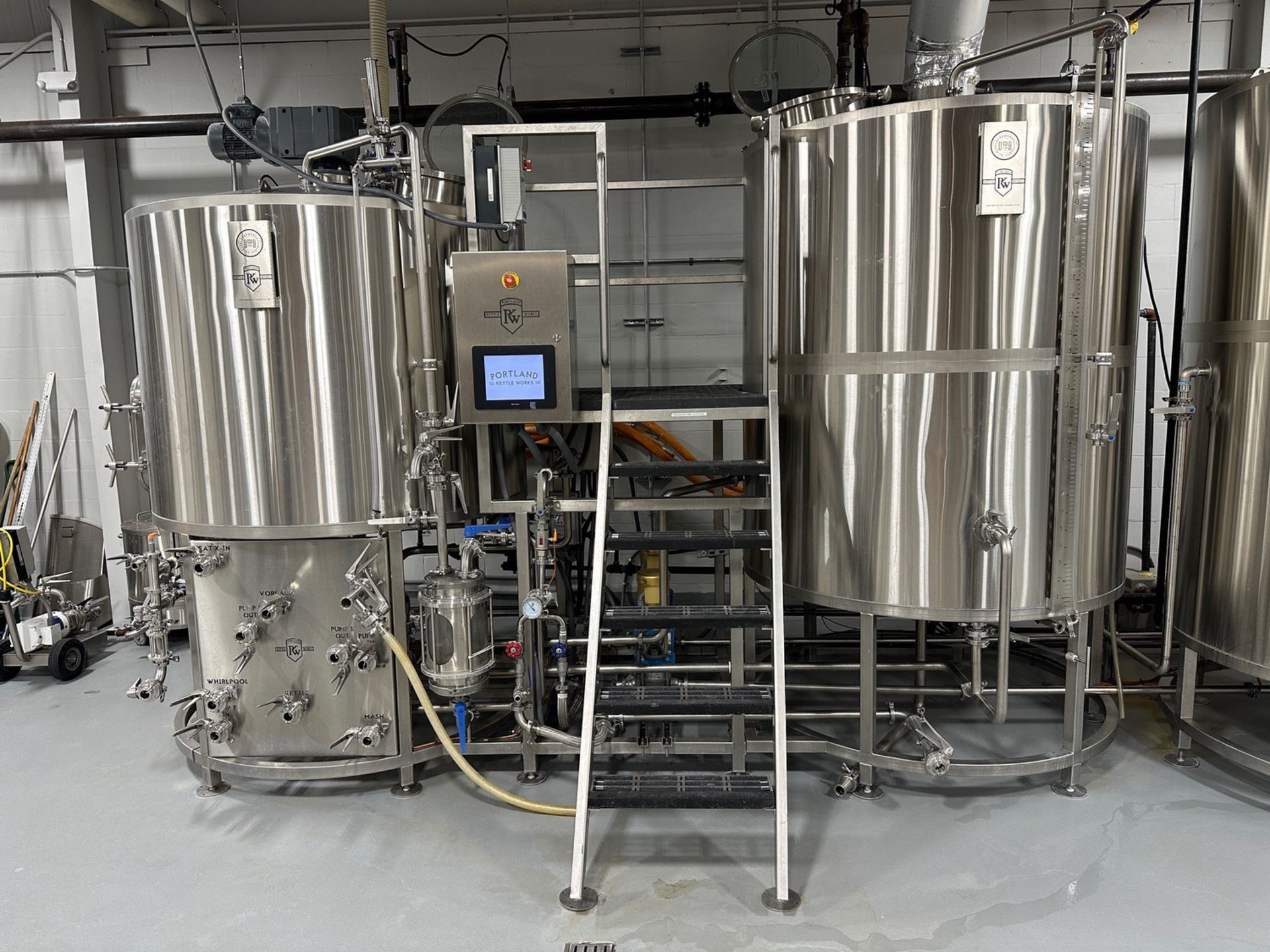 Portland Kettle Works 15 BBL 2-Vessel Stainless Steel Brewhouse - Mash/Lauter (Approx. 6' Diameter