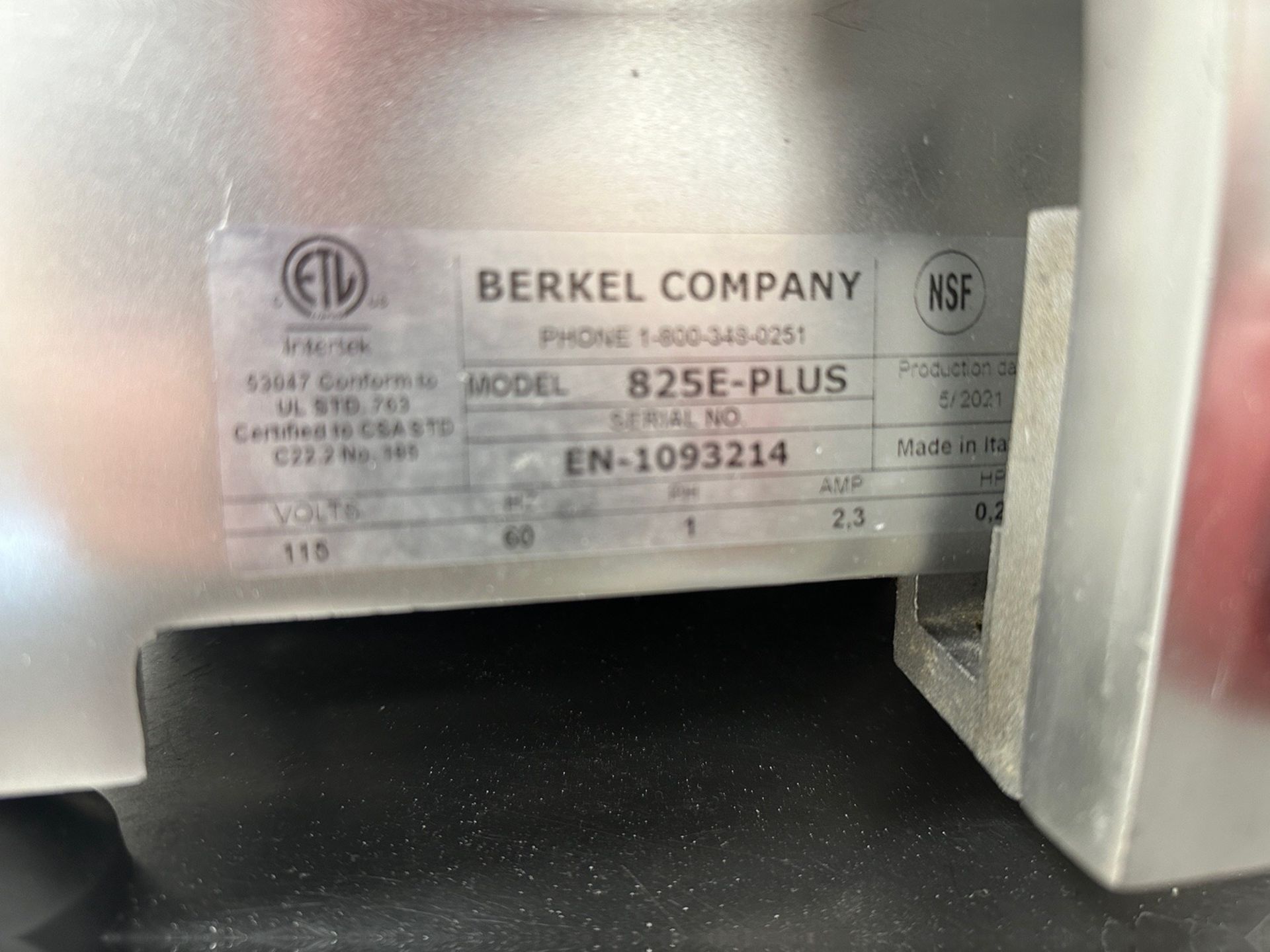 Berkel Deli-Slicer - Model 825E-PLUS - Image 2 of 2