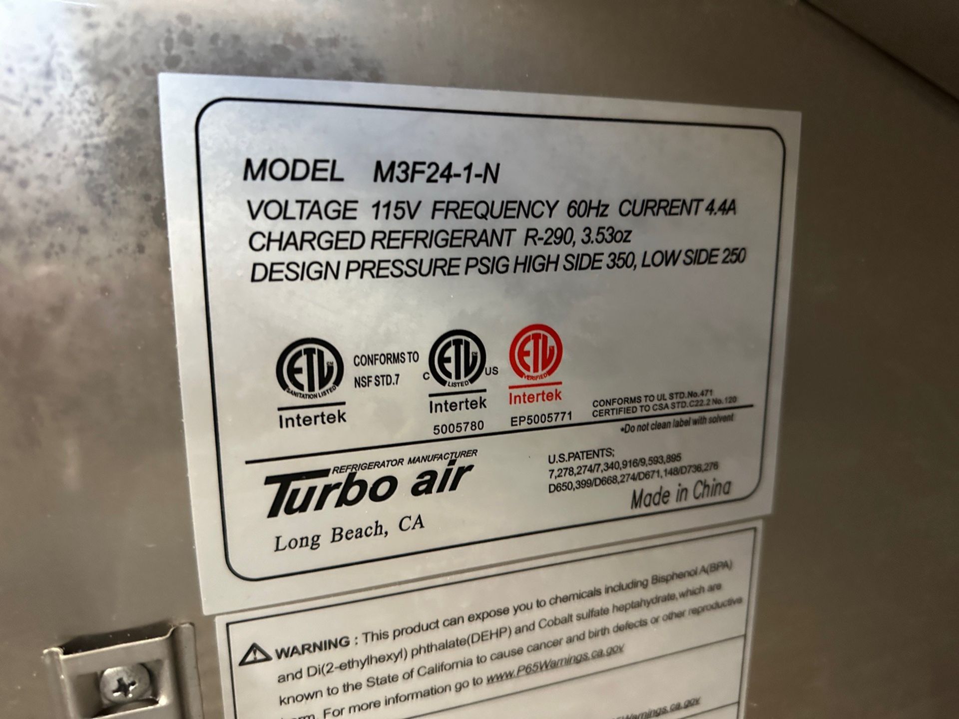 Turbo Air 1-Door Stainless Steel Cooler - Model M3F24-1-N - Image 2 of 2