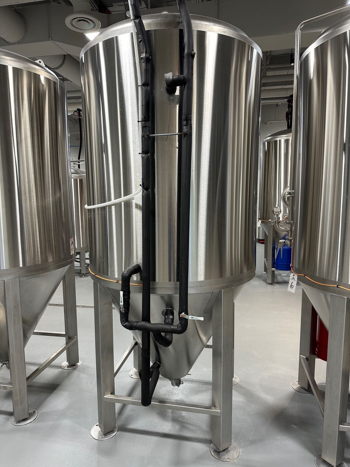 Portland Kettle Works 15 BBL Fermentation Tank - Cone Bottom, Glycol Jacketed, Mandoor, Zwickle - Image 2 of 2