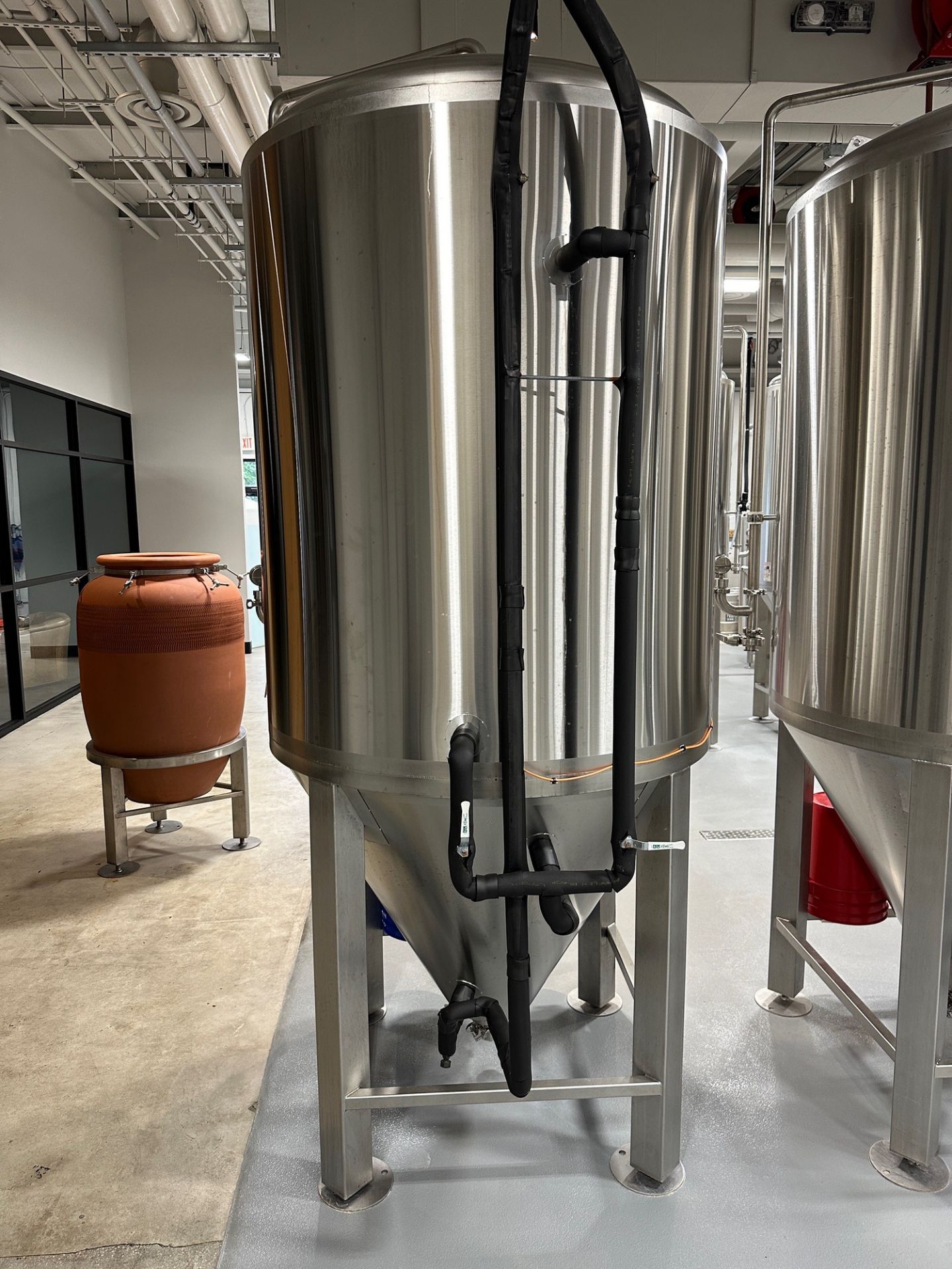 Portland Kettle Works 15 BBL Fermentation Tank - Cone Bottom, Glycol Jacketed, Mandoor, Zwickle - Image 2 of 3