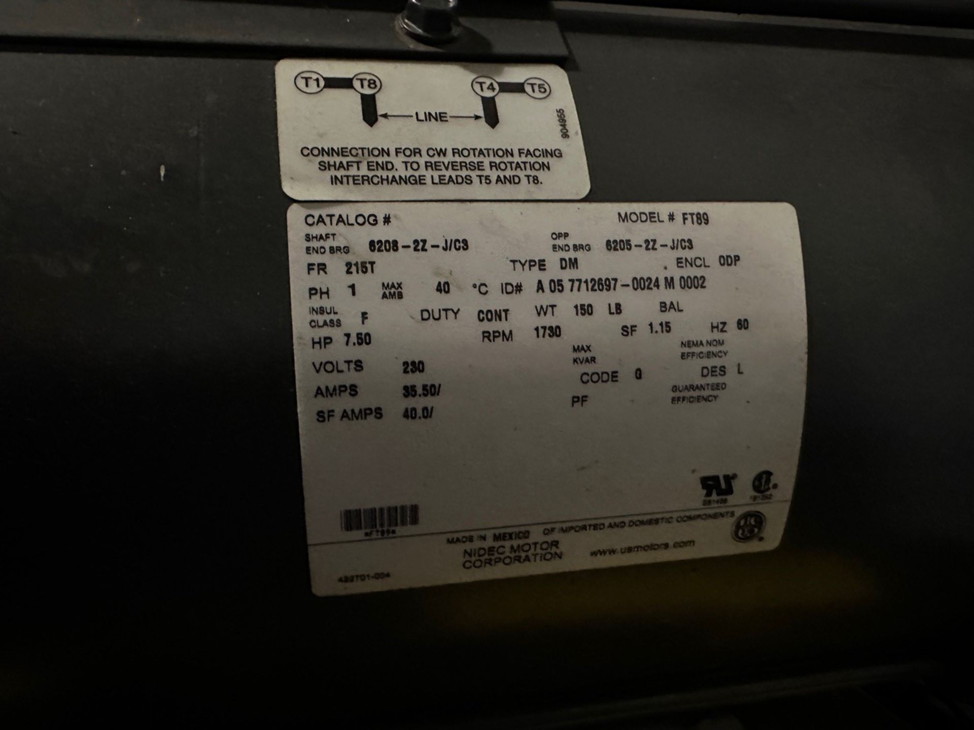 Emax 7.5 HP Air Compressor w/ 80 Gal Receiver Tank, S/N: 100933 | Rig Fee $250 - Image 2 of 5