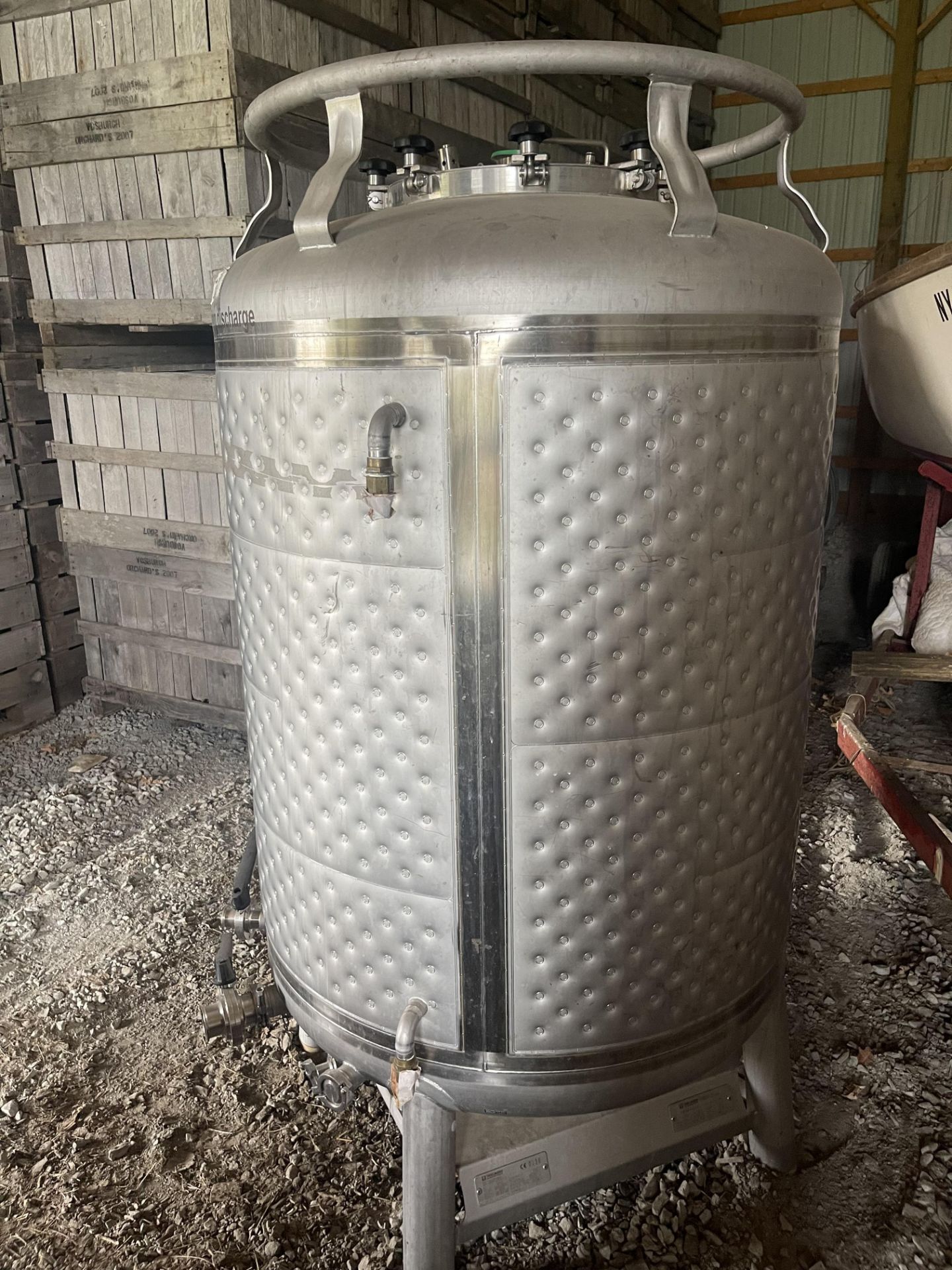 7 BBL Stainless Steel Grundy Tank, Dimple Jacketed | Rig Fee $500