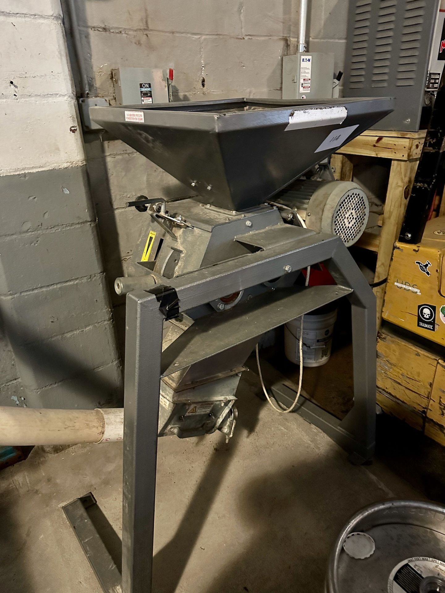 2-Roller Grain Mill, 4KW Motor, w/ Grain Auger & Drive, Approx 20ft to Grist Case | Rig Fee $100