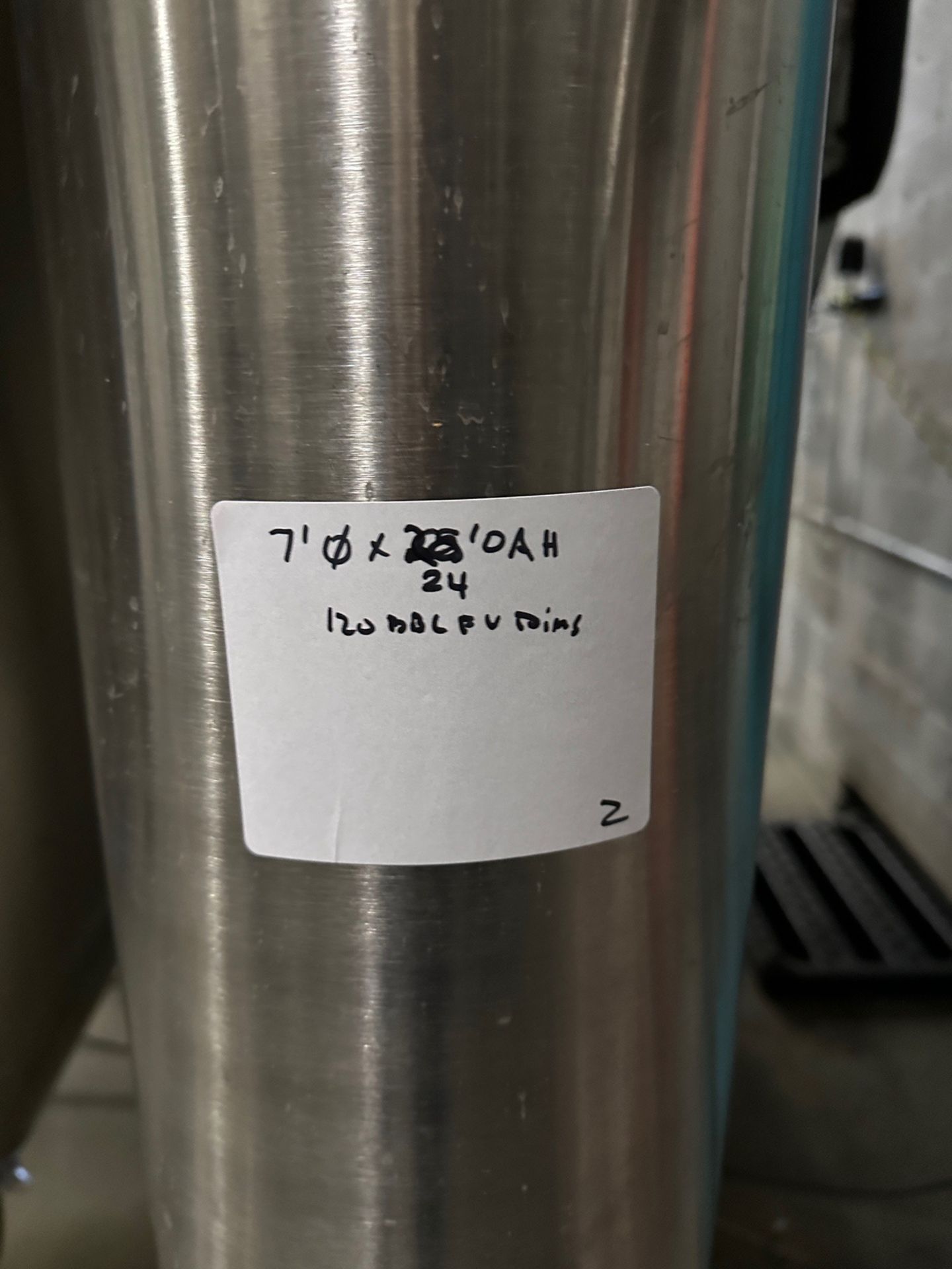 2018 Prospero SK 120 BBL Fermenter, Glycol Jacketed, Approx 7ft ID x 24ft OAH, S/N: 18102756 - Image 5 of 9