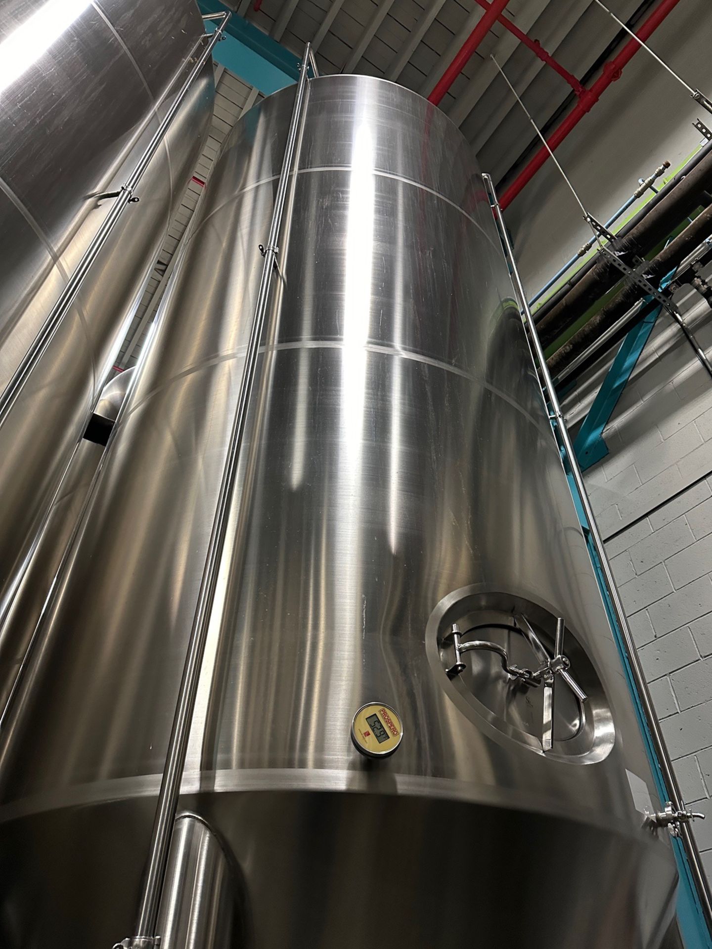 2018 Prospero SK 120 BBL Fermenter, Glycol Jacketed, Approx 7ft ID x 24ft OAH, S/N: 18102756 - Image 4 of 9