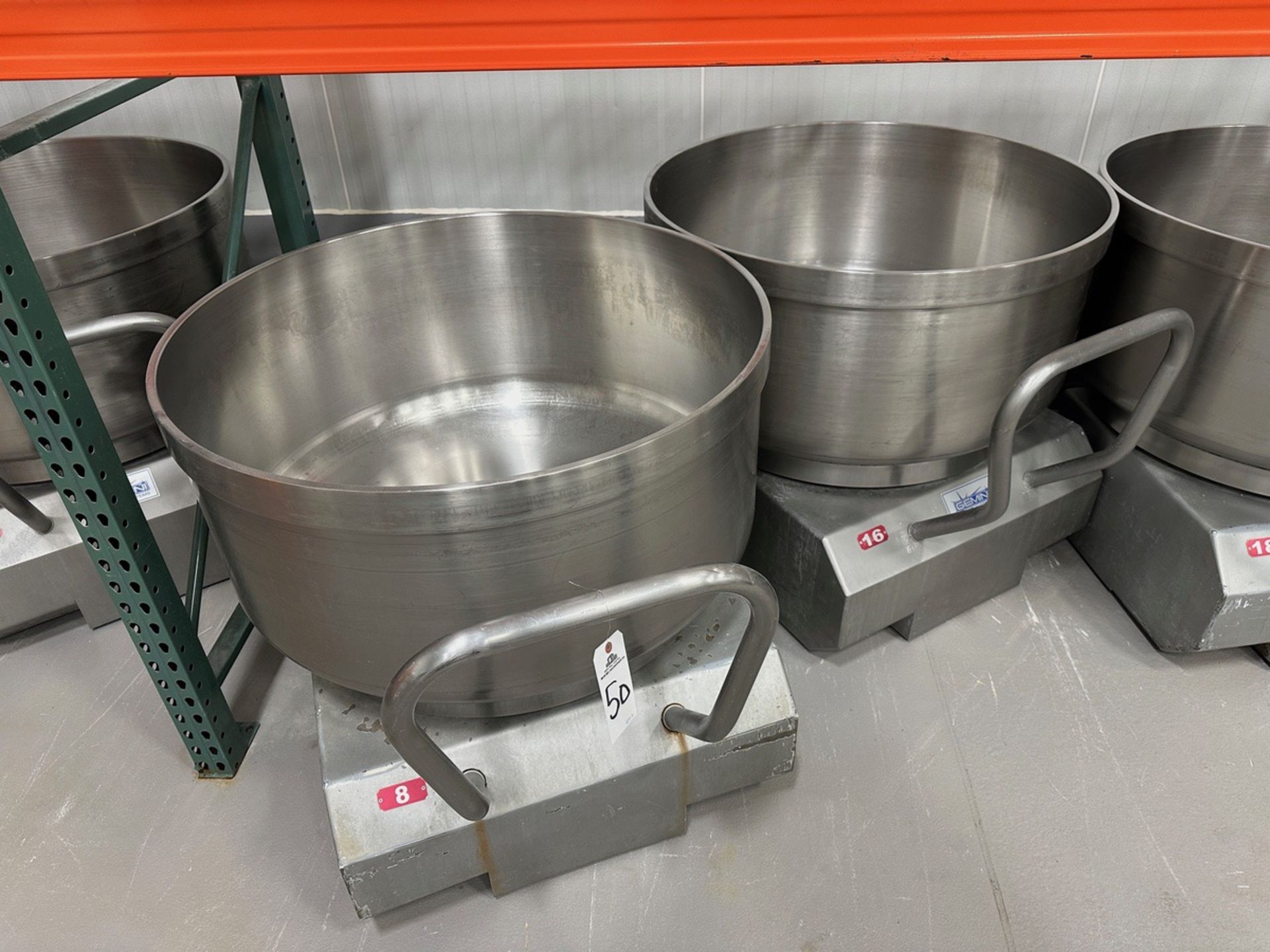 Lot of (2) Gemini 550 LB Capacity Stainless Steel Movable Bowls | Rig Fee $150