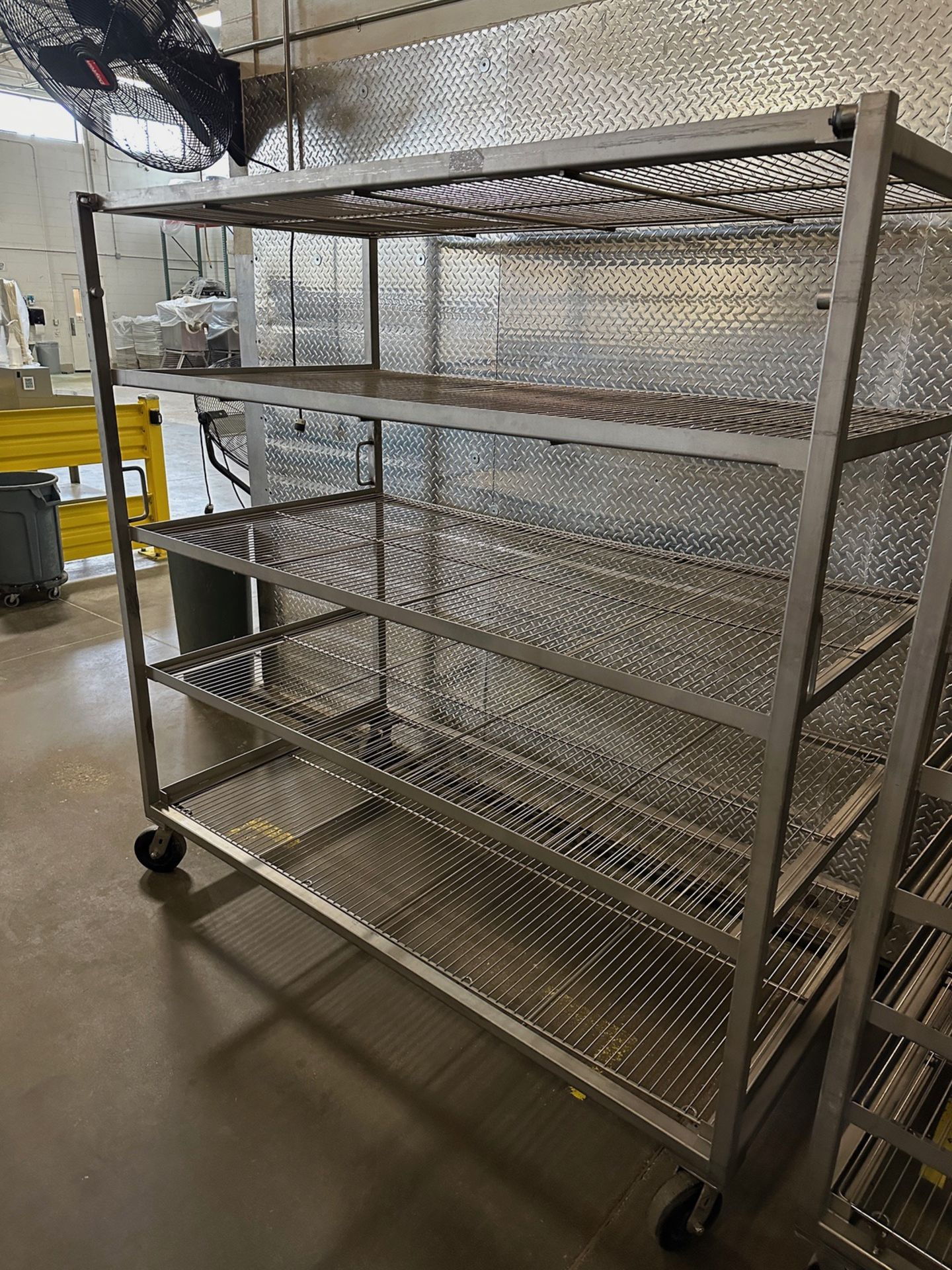 Lot of (4) Stainless Steel Wire Rack Carts (Approx. 39.5" x 75.5" x 76" O.H.) | Rig Fee $100 - Image 2 of 2