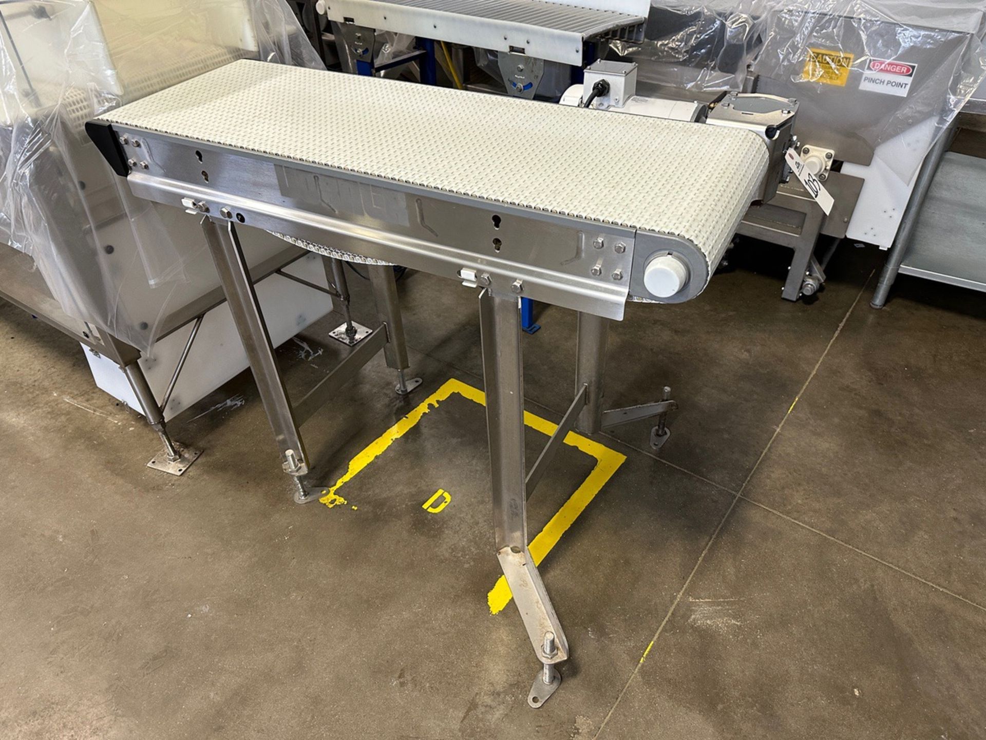 Intralox Belt Conveyor over Stainless Steel Frame with Lenze VFD (Approx. 15.75" x | Rig Fee $150 - Image 2 of 5