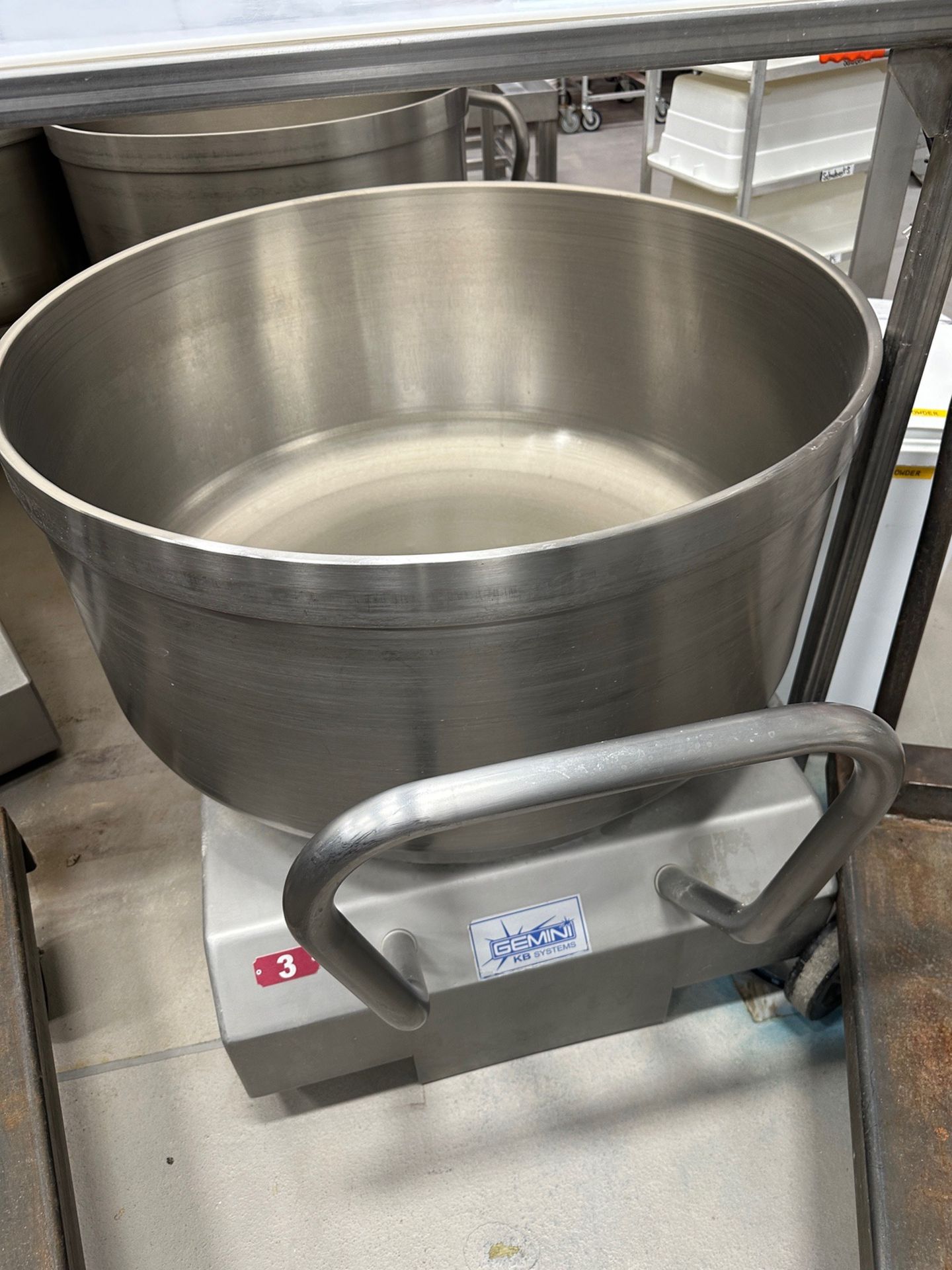 Lot of (2) Gemini 550 LB Capacity Stainless Steel Movable Bowls | Rig Fee $150 - Image 2 of 2