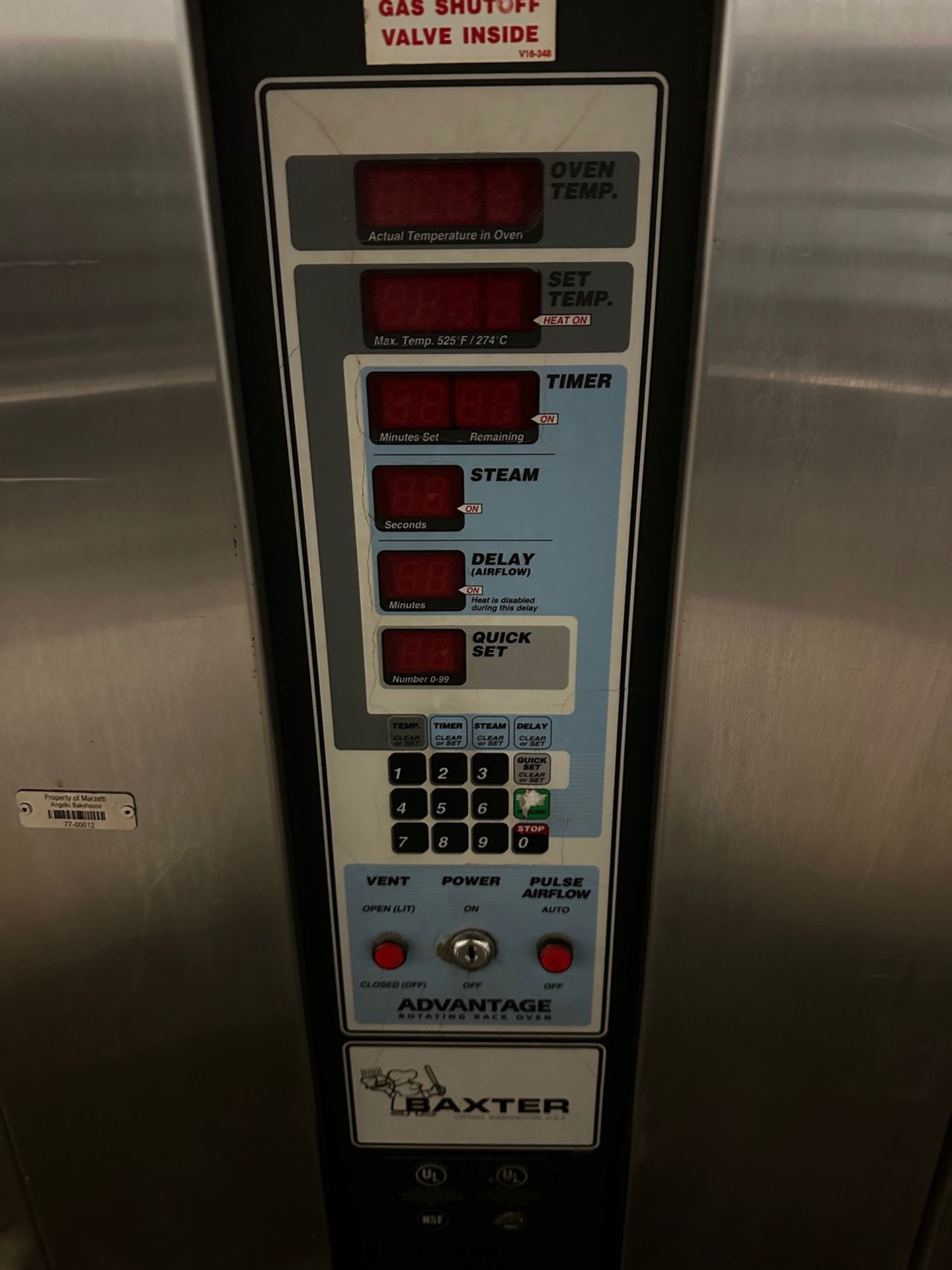 Baxter Rotating Rack Oven - Model OV210G-M2B, S/N 9802-03265 (Comes with PART# 33981, OVEN BELT 3x46 - Image 2 of 4