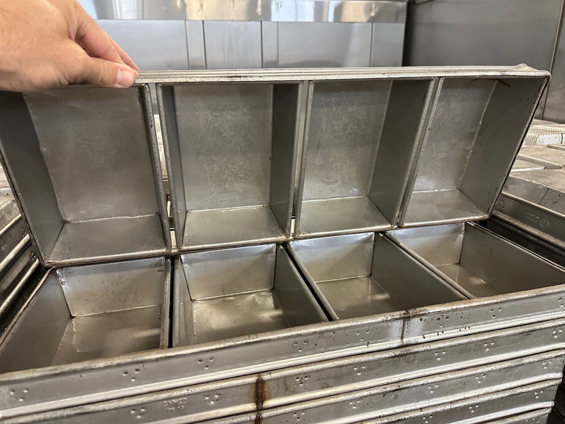 Approx. (189) 4-Loaf Bread Baking Pans on Heavy Duty Pan Cart (Approx. 9" x 25.5") | Rig Fee $50 - Image 2 of 2