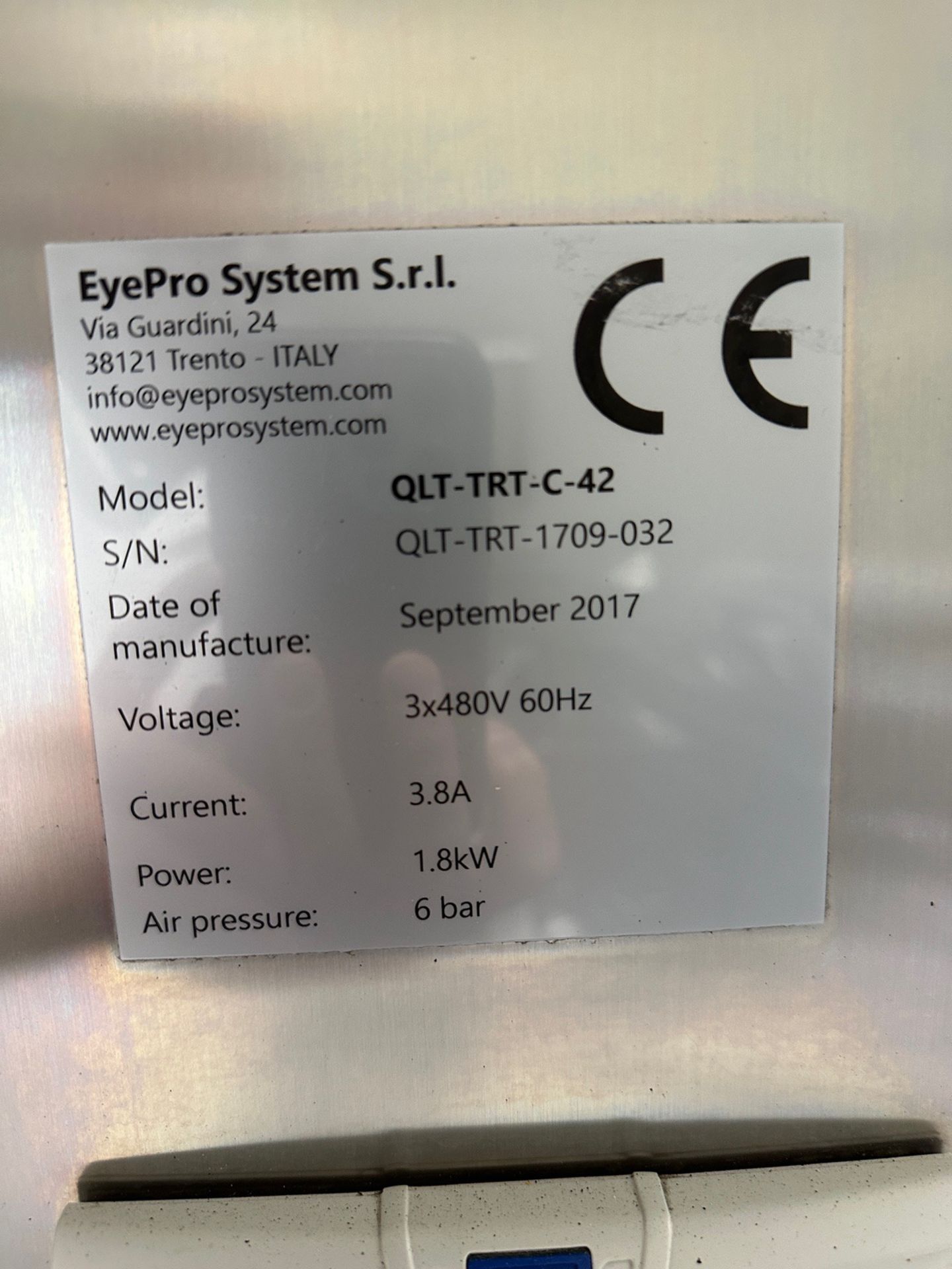 2017 Q-Lite EyePro Quality Control / Inspection System - Model QLT-TRT-C-42, S/N QL | Rig Fee $400 - Image 5 of 5