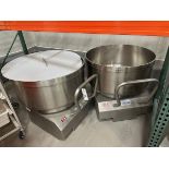 Lot of (2) Gemini 550 LB Capacity Stainless Steel Movable Bowls