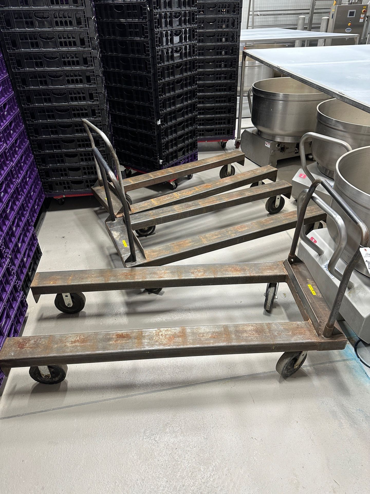 Lot of (3) Heavy Duty Pan Carts (Approx. 28" x 69") | Rig Fee $75