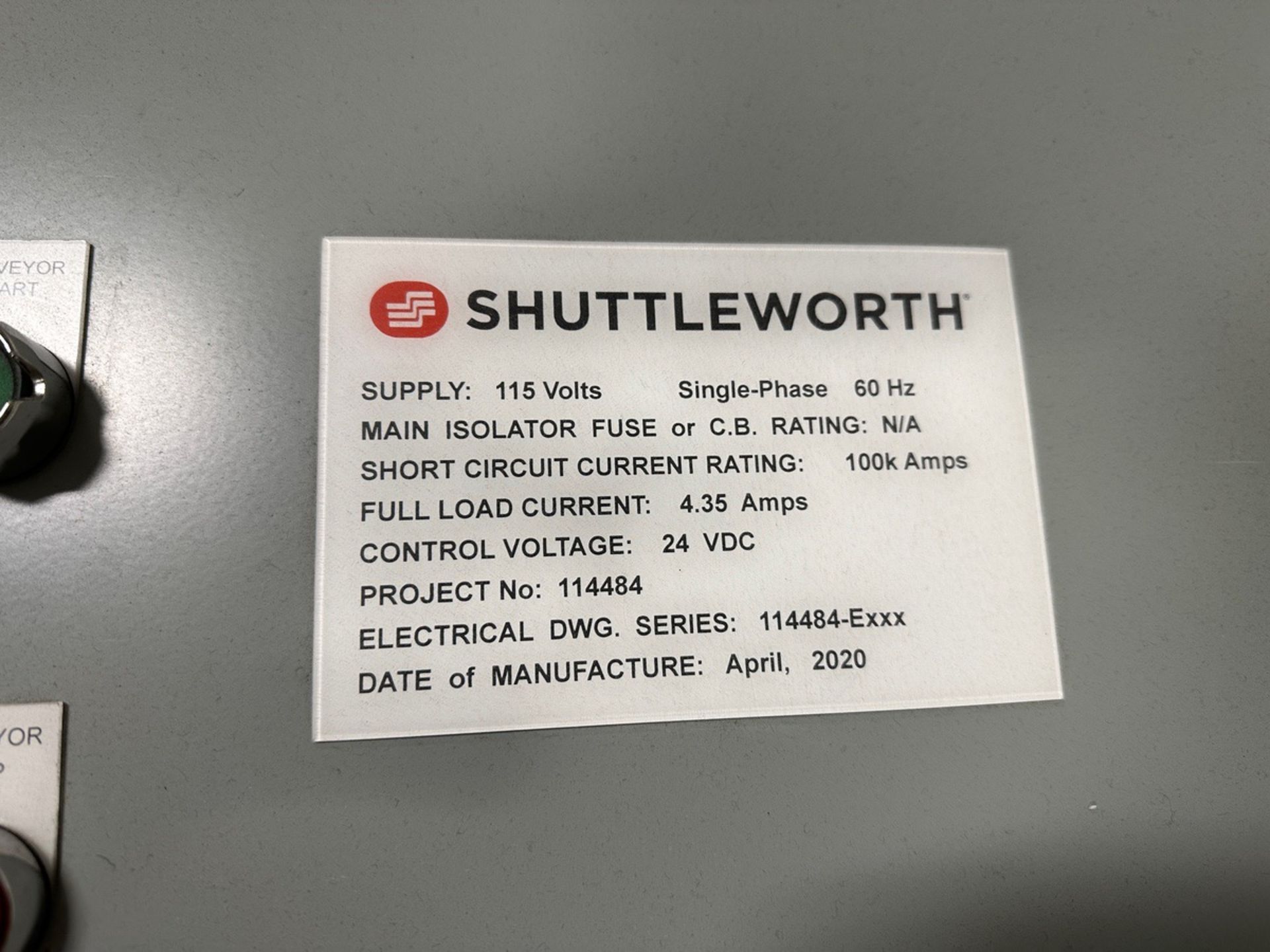 2020 Shuttleworth Conveyor with Control Panel (Approx. 15.5" x 10') | Rig Fee $200 - Image 4 of 4