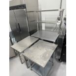 Lot of (1) Stainless Steel Workstation and (2) Stainless Steel Tables (Approx. 30" | Rig Fee $100