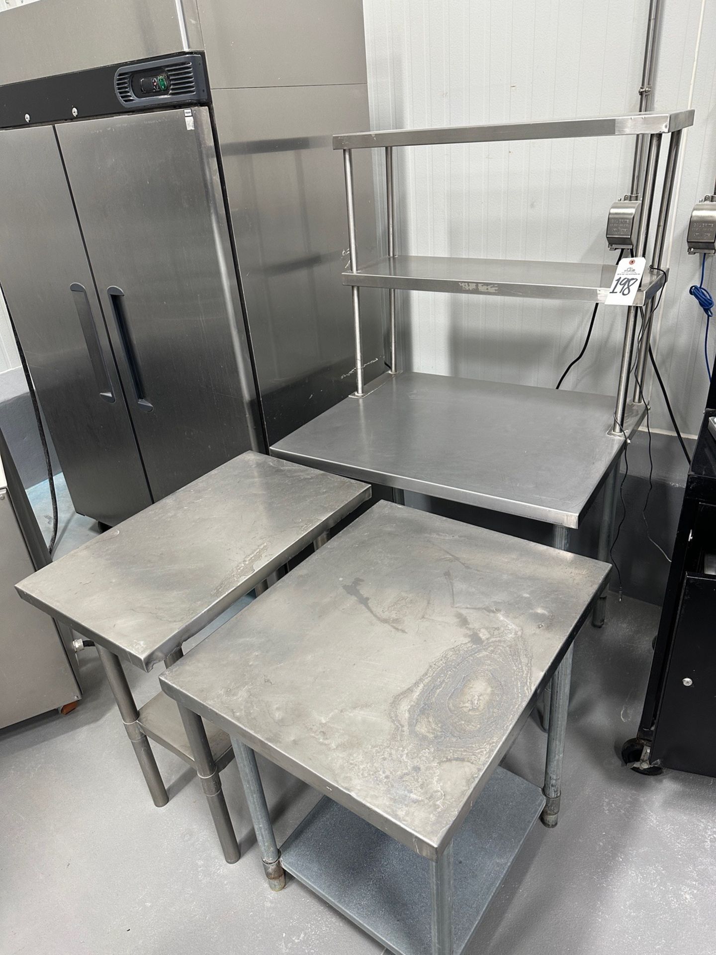 Lot of (1) Stainless Steel Workstation and (2) Stainless Steel Tables (Approx. 30" | Rig Fee $100