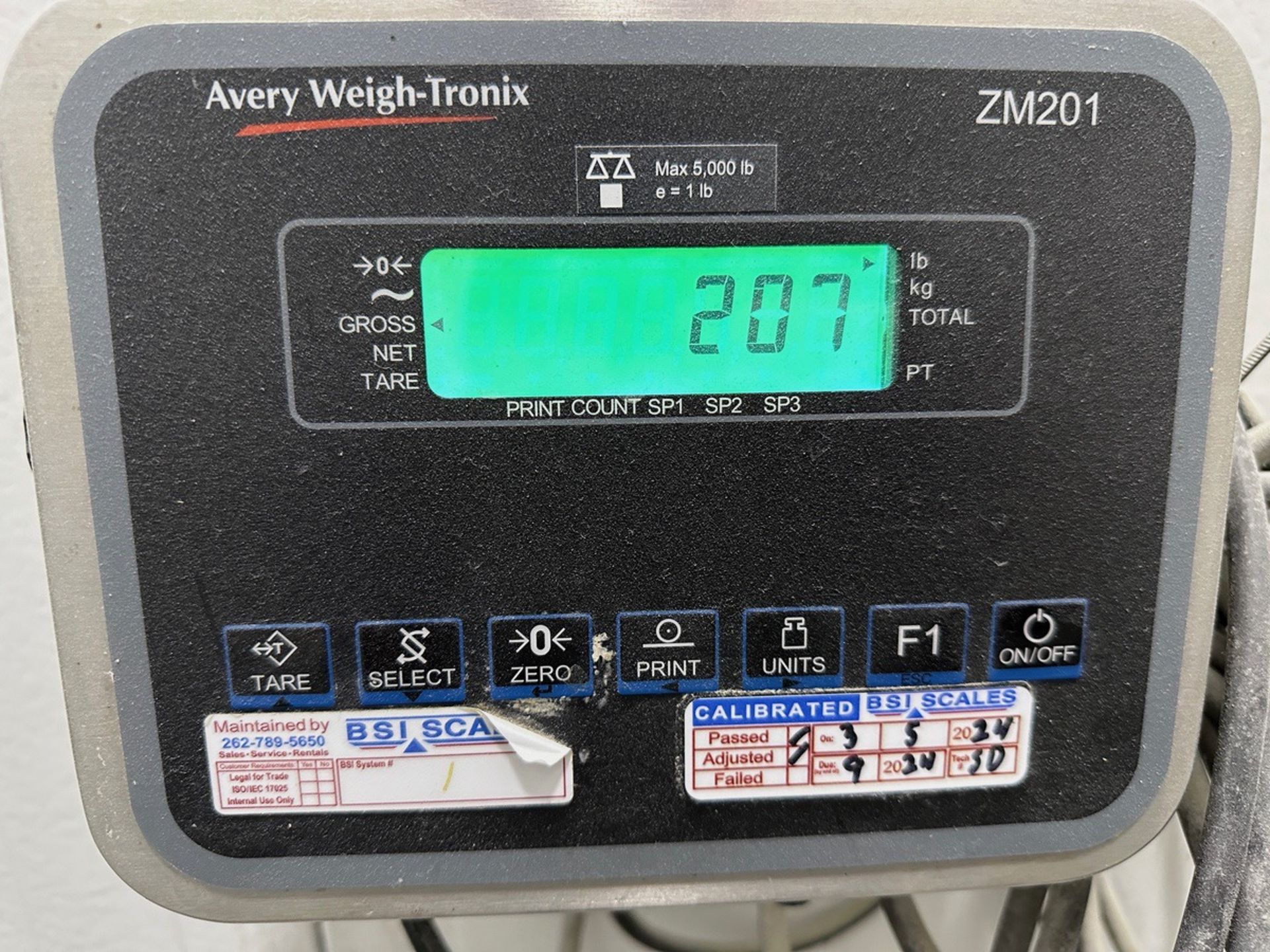 Platform Scale with Avery Weigh-Tronix ZM201 DRO | Rig Fee $150 - Image 2 of 2