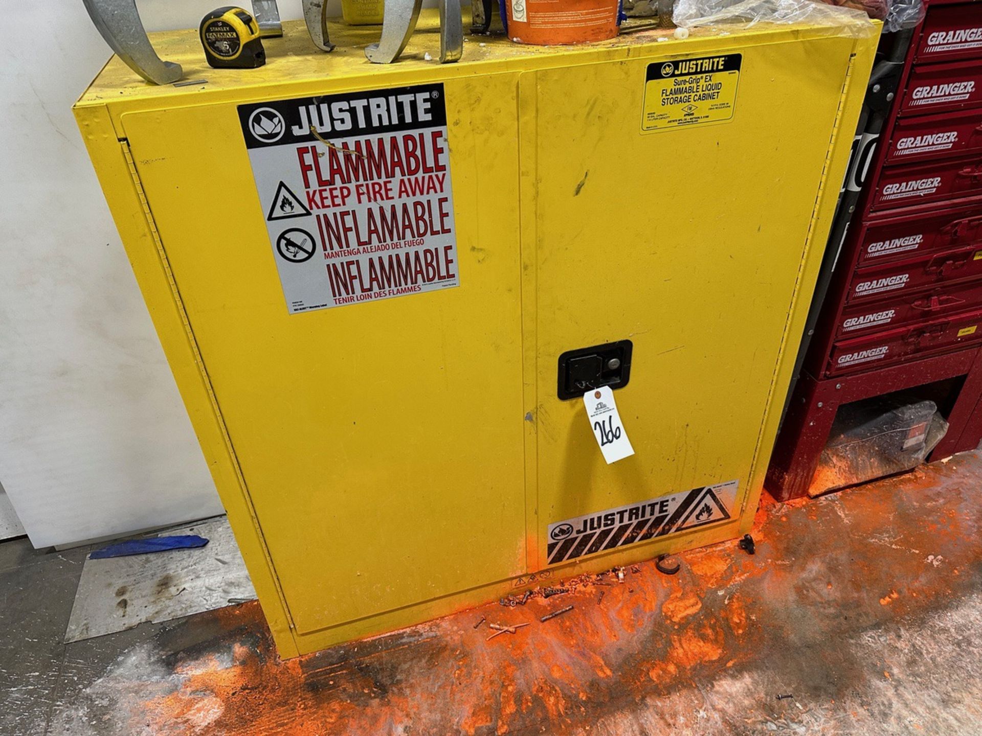 Justrite Sure-Grip EX Flammable Contents Cabinet with 30 Gallon Capacity | Rig Fee $150