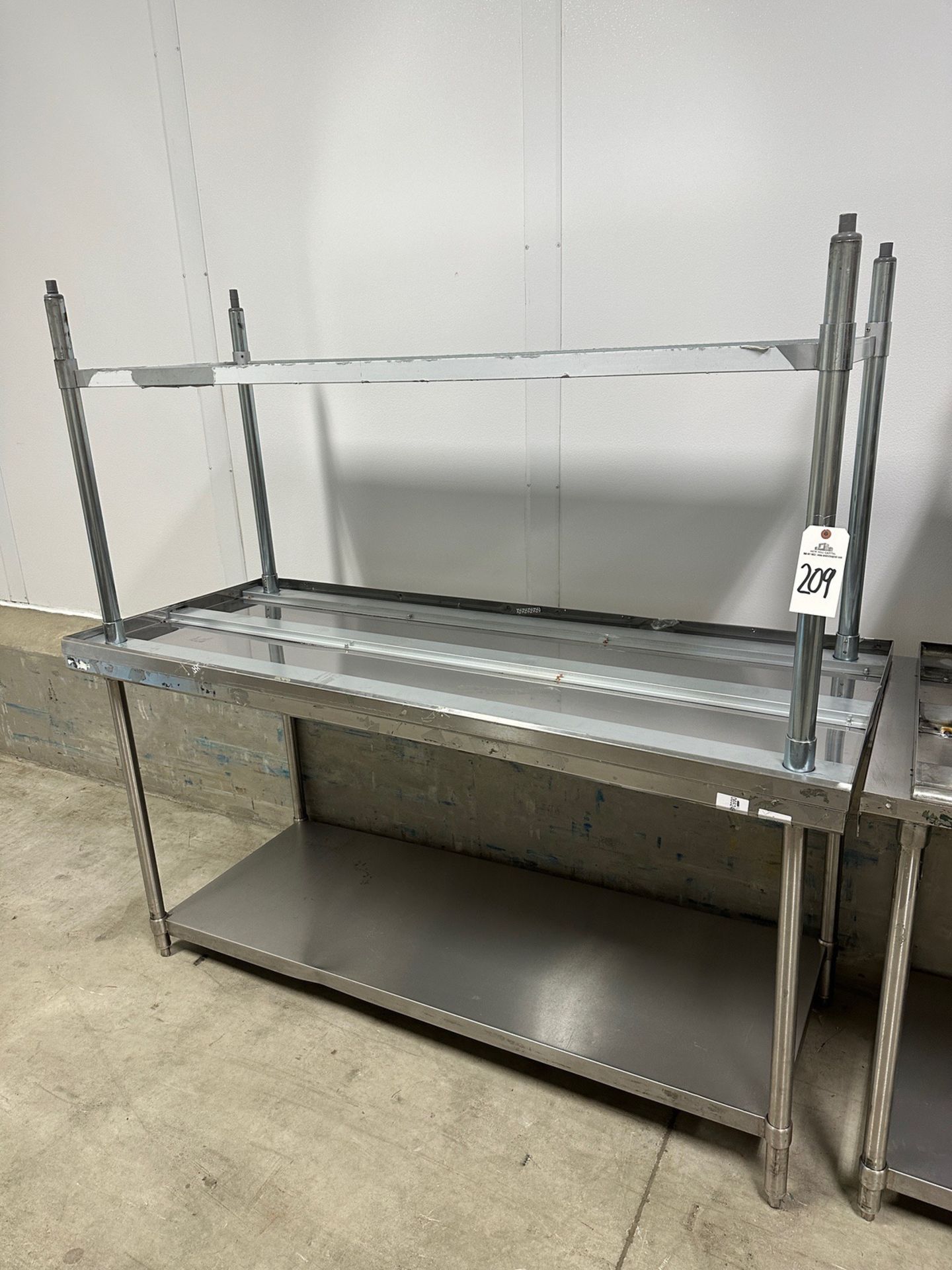 Lot of (2) Stainless Steel Tables (Approx. 30" x 6')