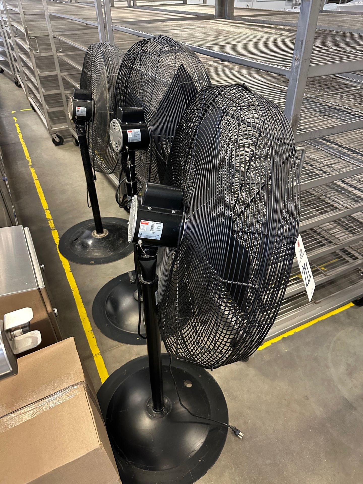 Lot of (3) 30" Dayton Pedestal Fans - Model 1RWB5B | Rig Fee $75