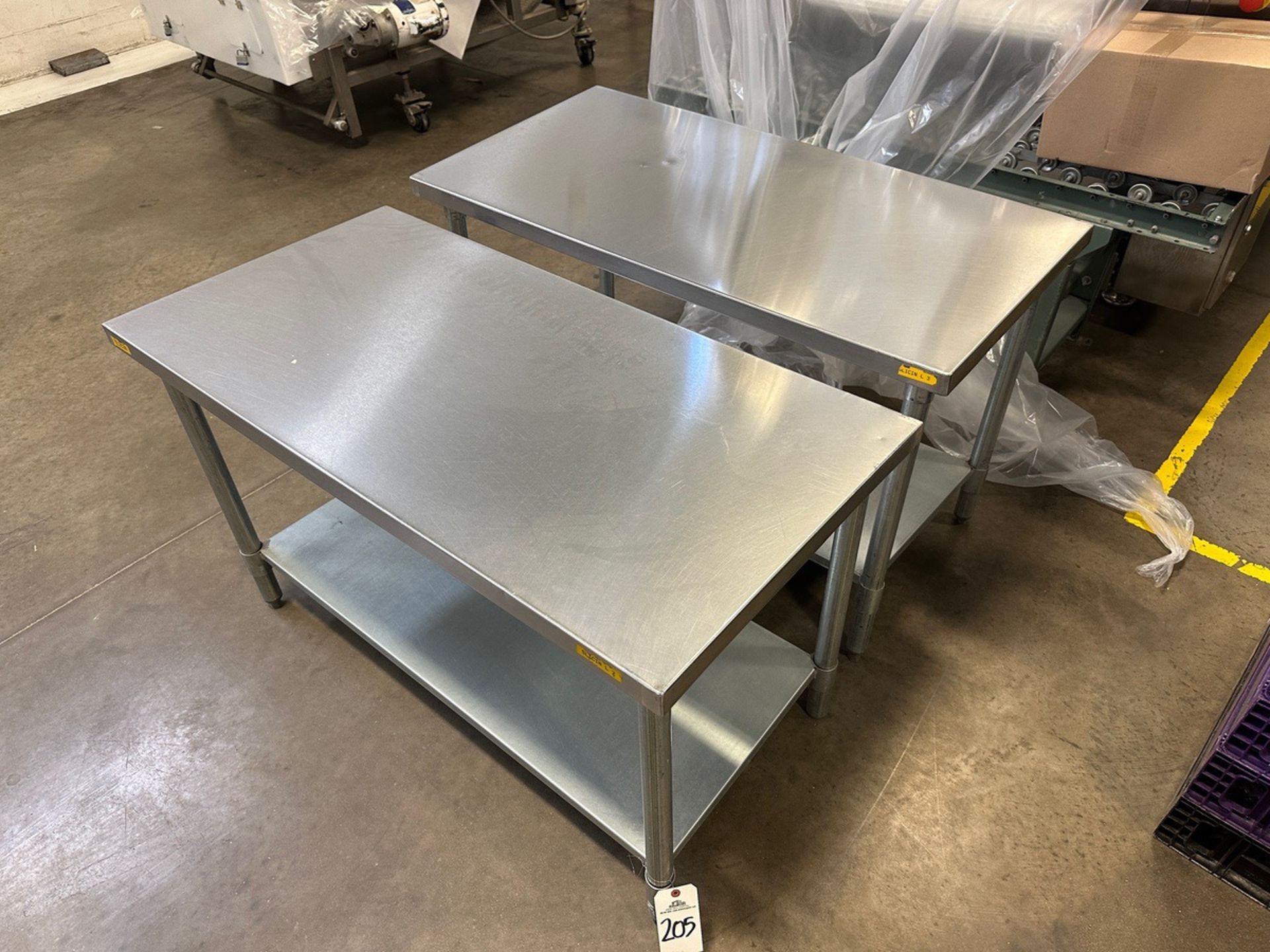 Lot of (2) Stainless Steel Tables (Approx. 2' x 4') | Rig Fee $100