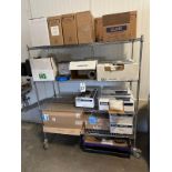 Lot of Wire Shelving Unit and Contents (Approx. 5' x 2' x 69" O.H.) | Rig Fee $25