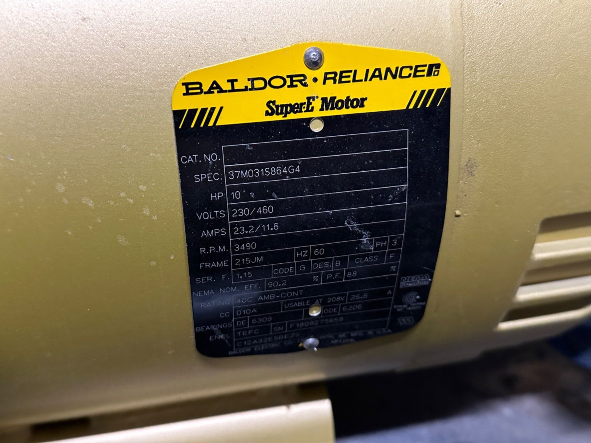 Baldor Reliance 10 HP Super E Motor with Goulds 1 1/2 X 2 1/2 - 8 Pump - Bild 2 aus 3