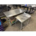 Lot of (2) Stainless Steel Tables (Approx. 30" x 5' and 2' x 30") | Rig Fee $75