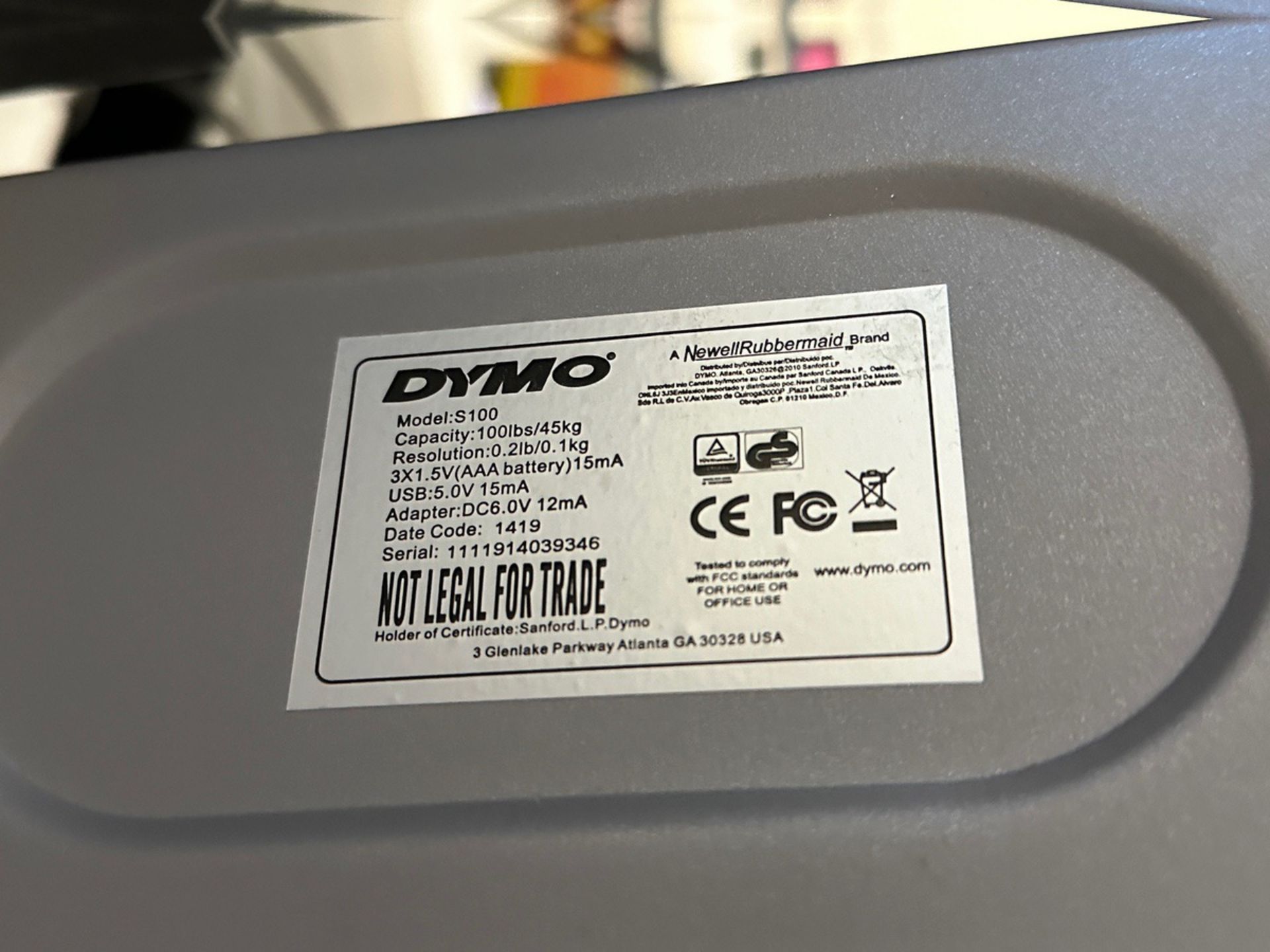 DYMO Model S100 Digital Scale | Rig Fee $25 - Image 2 of 2