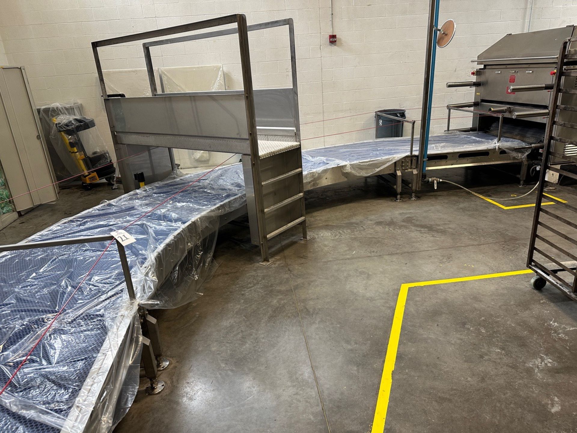 2019 AM Manufacturing Blue Belt Plastic Intralox Conveyor over Stainless Steel Fram | Rig Fee $1500