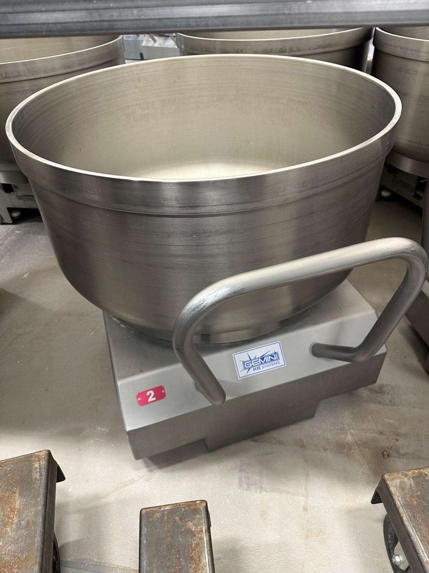 Lot of (2) Gemini 550 LB Capacity Stainless Steel Movable Bowls | Rig Fee $150 - Image 2 of 2