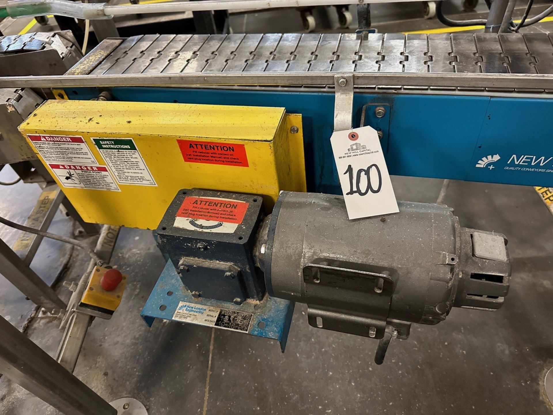 New London Engineering Stainless Steel Belt Conveyor with Lenze VFD (Approx. 7.5" x | Rig Fee $150 - Image 3 of 5