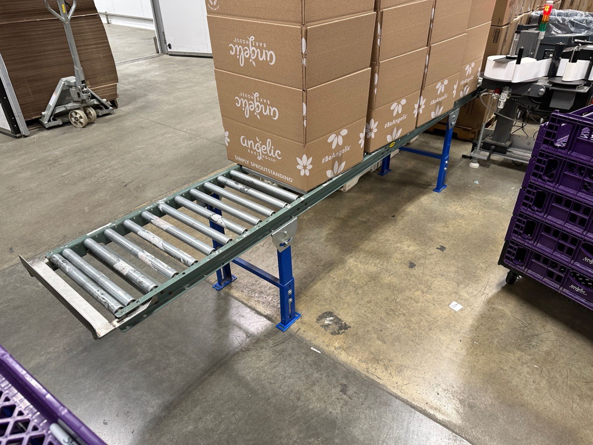 Lot of (3) Roller Conveyor Sections (Approx. 16" x 10', 16" x 5' and 16" x 10') | Rig Fee $200 - Image 3 of 3