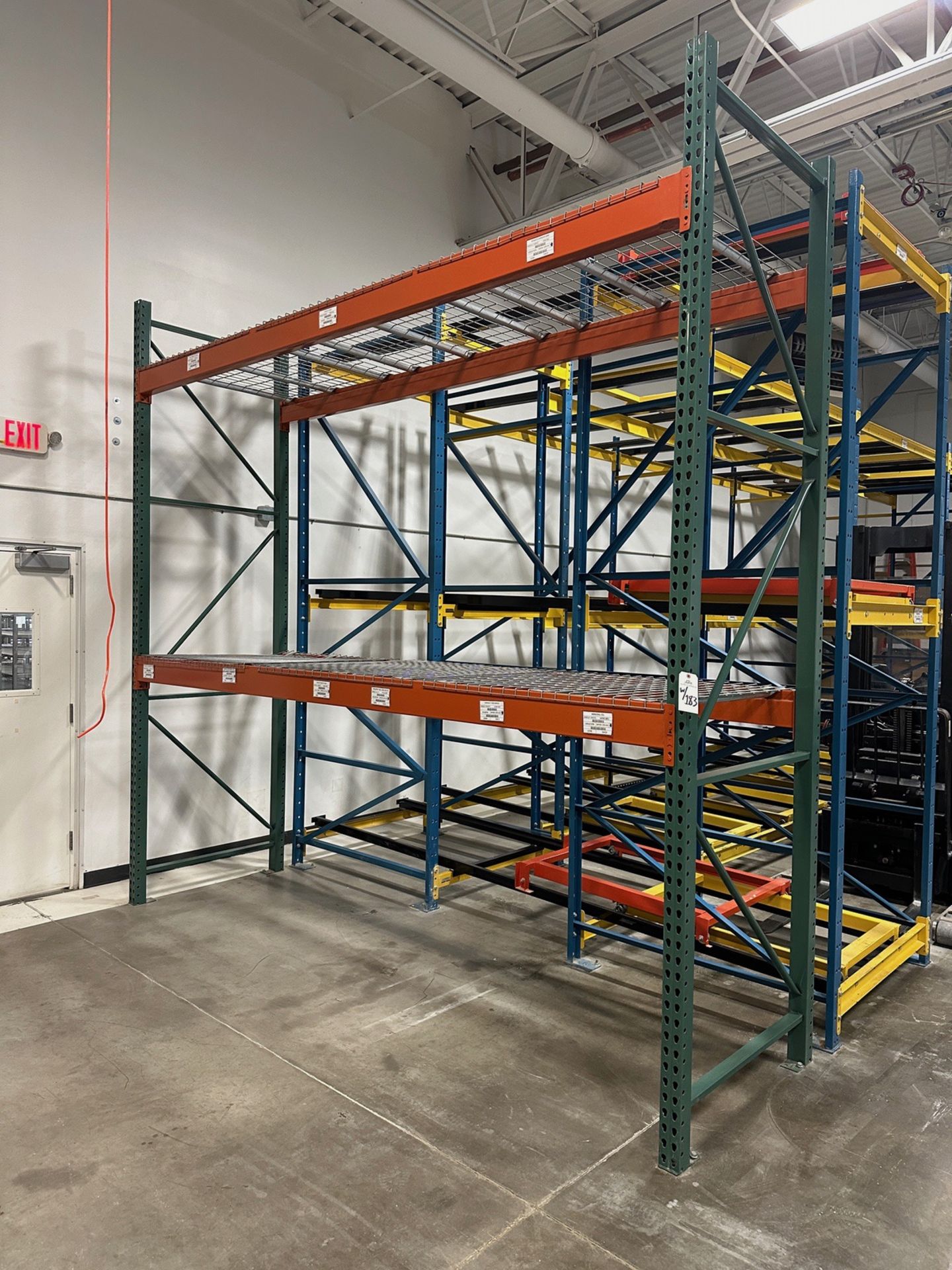 Lot of Teardrop Pallet Racking - (5) 12' x 42" Uprights - (12) 8' Crossbeams with 4 | Rig Fee $400 - Image 3 of 3