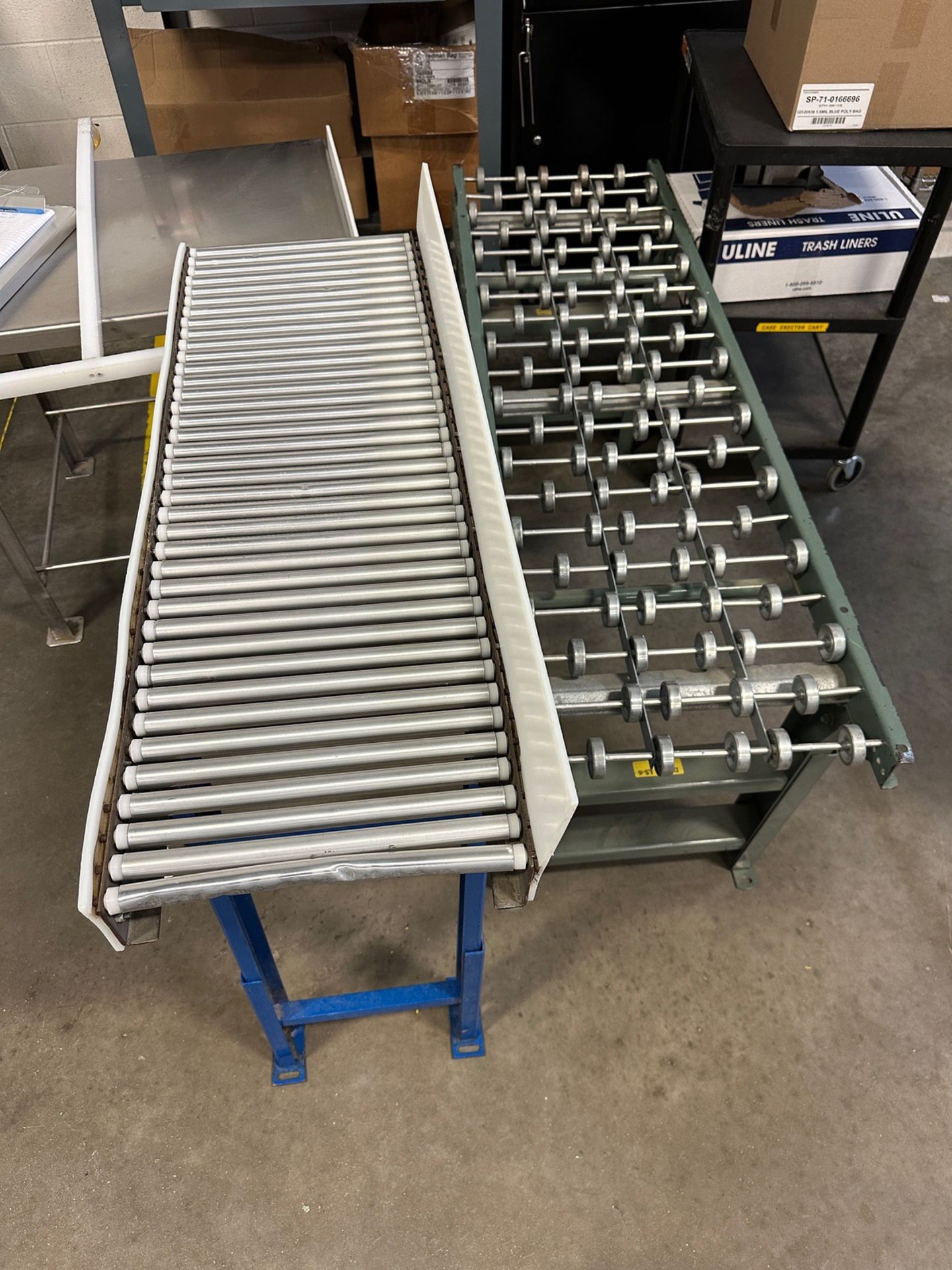 Lot of (2) Roller Conveyors (Approx. 1' x 38" and 16" x 5') | Rig Fee $50