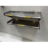 Lot of (2) Stainless Steel Wall Mounted Shelves (Approx. 11" x 3') | Rig Fee $50