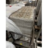 Approx. (375) 6 - 4 Bun Baking Trays on Heavy Duty Pan Cart (3.5" Diameter Bun) | Rig Fee $50