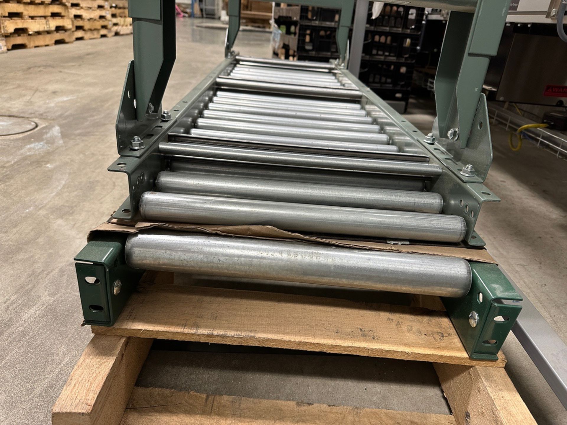 Lot of (2) Roller Conveyor Sections - (1) Set of Supports (Approx. 16" x 5') | Rig Fee $50 - Image 2 of 4