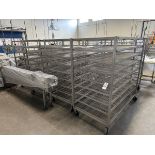 Lot of (6) Stainless Steel Wire Rack Carts (Approx. 39.5" x 75.5" x 76" O.H.) | Rig Fee $150