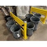 Lot of (9) Misc. Garbage Cans on Dollies | Rig Fee $50