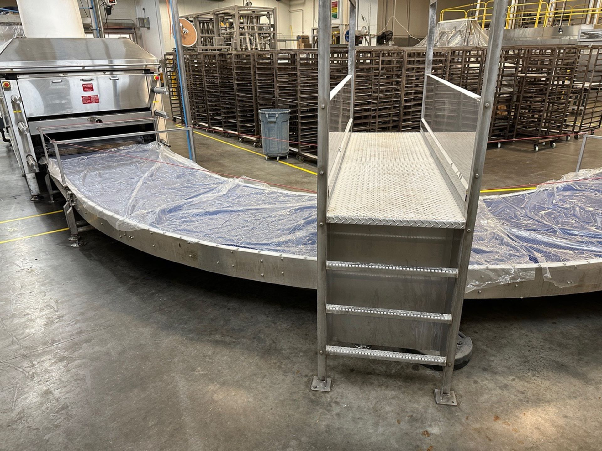 2019 AM Manufacturing Blue Belt Plastic Intralox Conveyor over Stainless Steel Fram | Rig Fee $1500 - Image 3 of 6