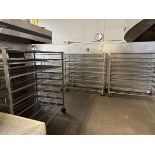 Lot of (4) Stainless Steel Wire Rack Carts (Approx. 39.5" x 75.5" x 76" O.H.) | Rig Fee $100