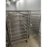 Lot of (6) Stainless Steel Wire Rack Carts (Approx. 39.5" x 75.5" x 76" O.H.)