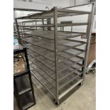 Lot of (6) Stainless Steel Wire Rack Carts (Approx. 39.5" x 75.5" x 76" O.H.)