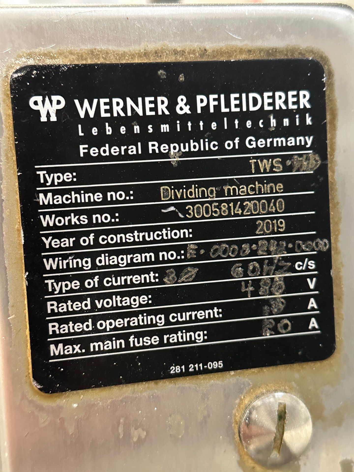 Gemini Werner & Pfleiderer 9-Pocket Bun Dough Divider - Model TWS - HD, S/N 3005814 | Rig Fee $700 - Image 6 of 8